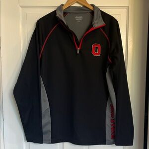 Ohio Sate Varsity Apparel Men's Quarter Zip Long Sleeve Shirt Size Medium